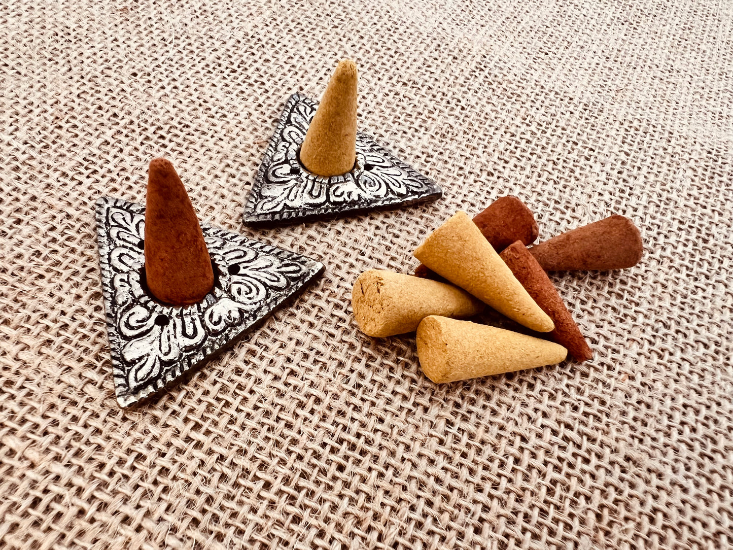 Mini Silver Incense Cone Holder