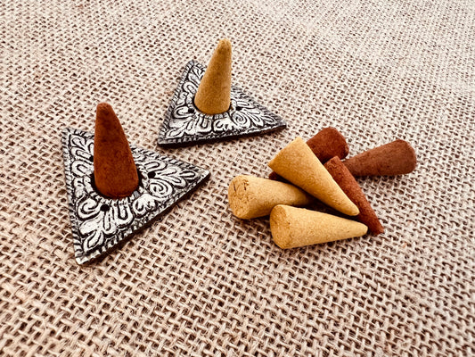 Mini Silver Incense Cone Holder