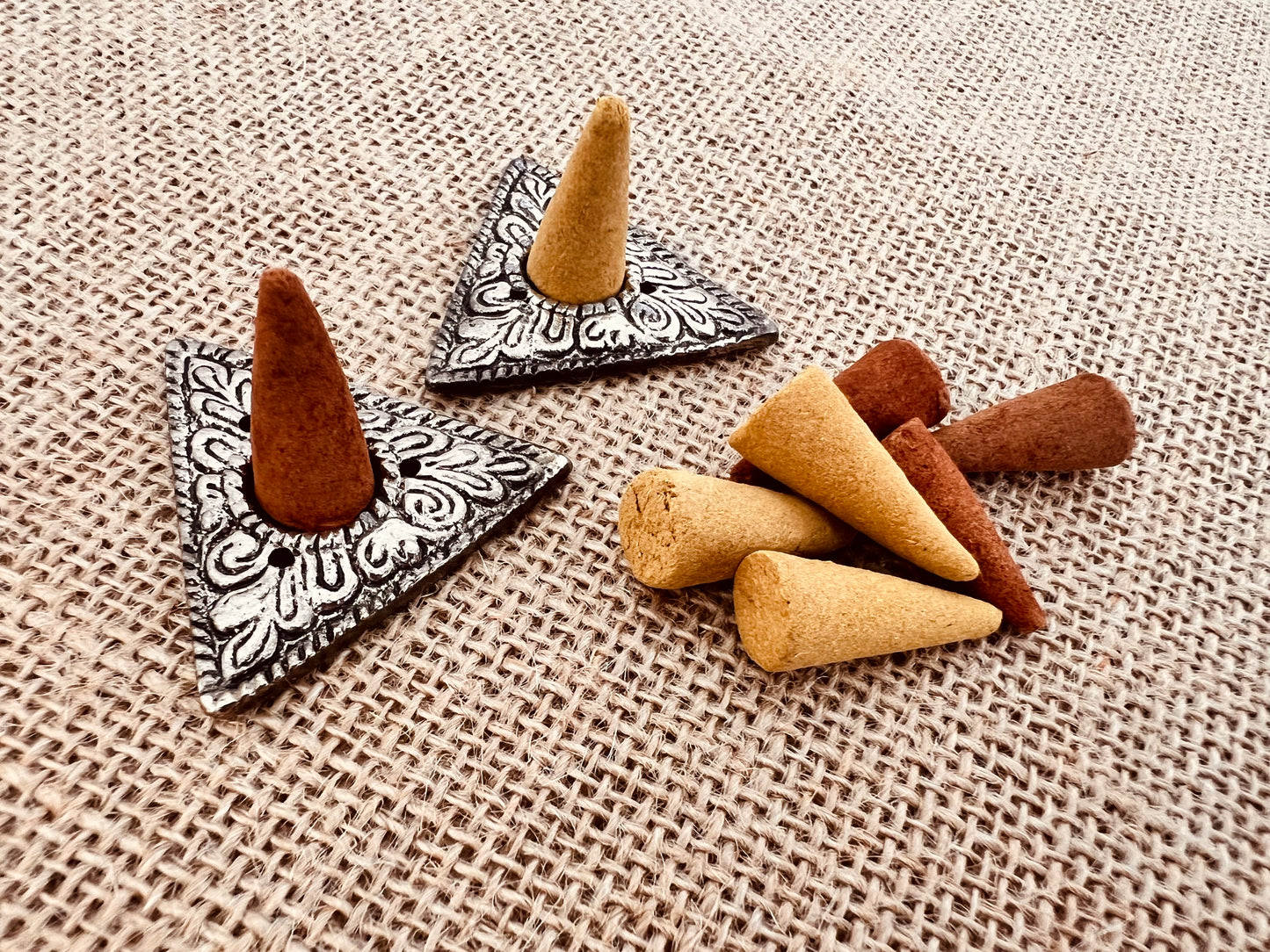 Mini Silver Incense Cone Holder