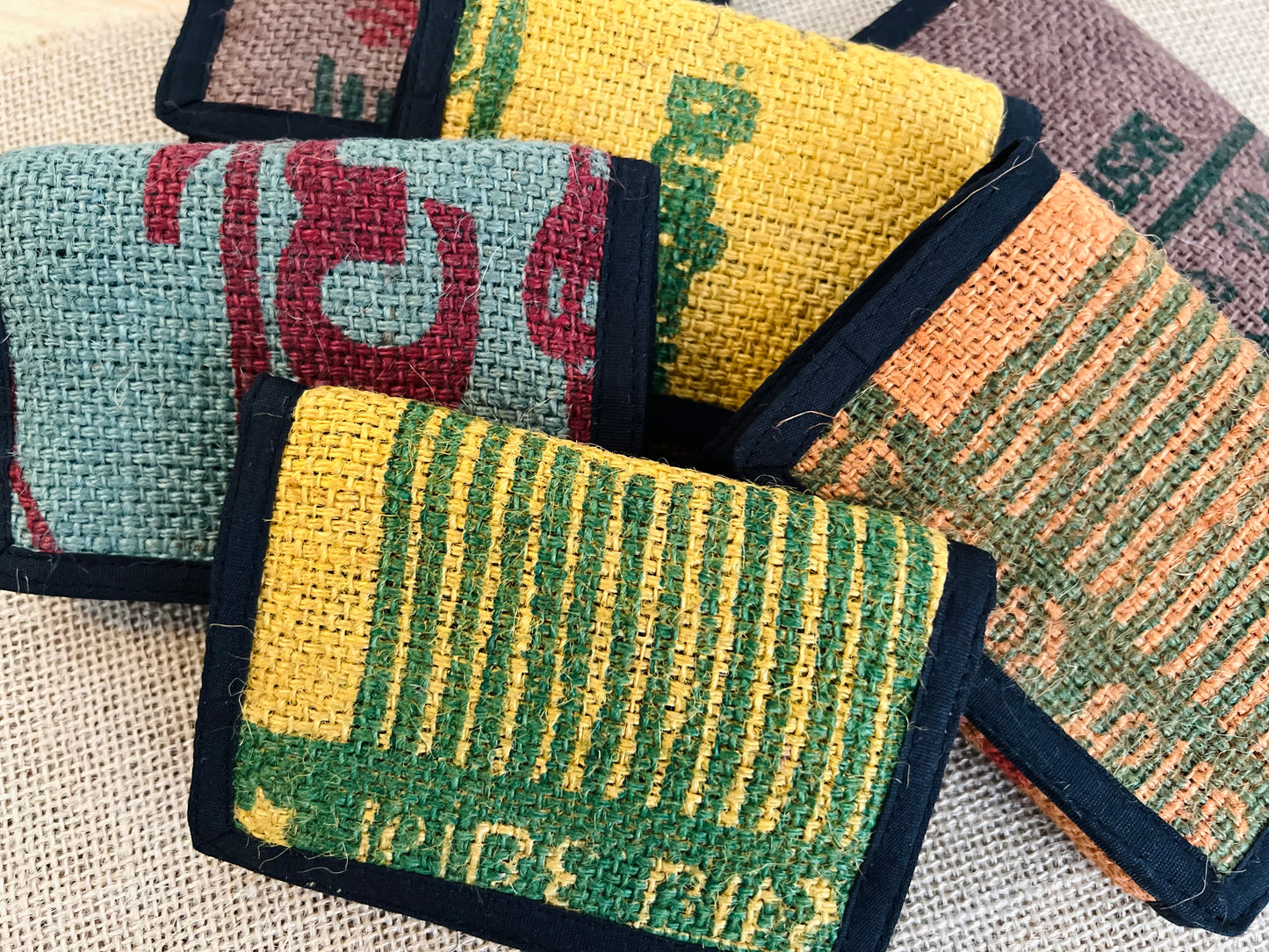 Bohemian Recycled Rice Sack Wallet