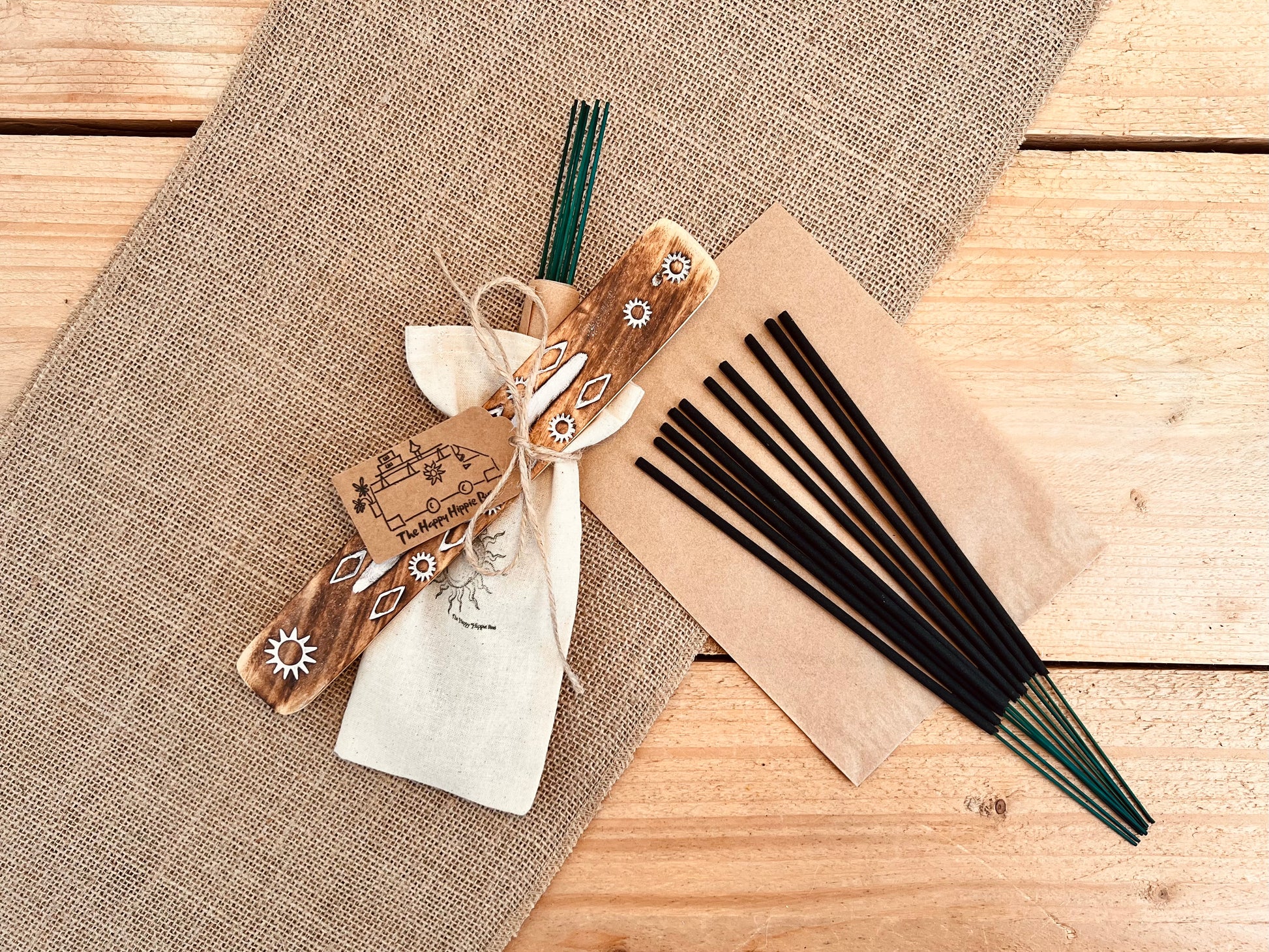 Handmade Fair Trade Hand Dipped Incense Sticks Long Slow Burn Premium Incense Joss Sticks Nordic Forest Plastic Free Packaging Vegan Gift 