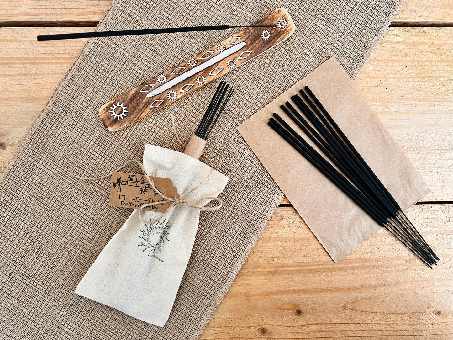 Black Pomegranate Hand Dipped Incense Sticks Fruity Spiced Scent Handmade Vegan Eco