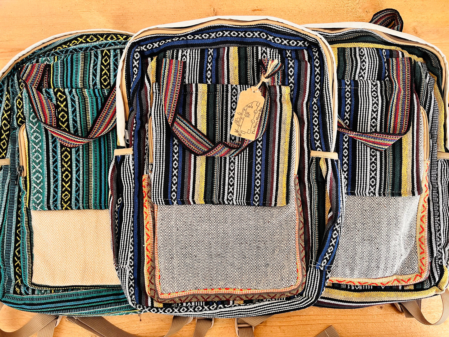 Handmade Nepalese Gheri Cotton Backpack