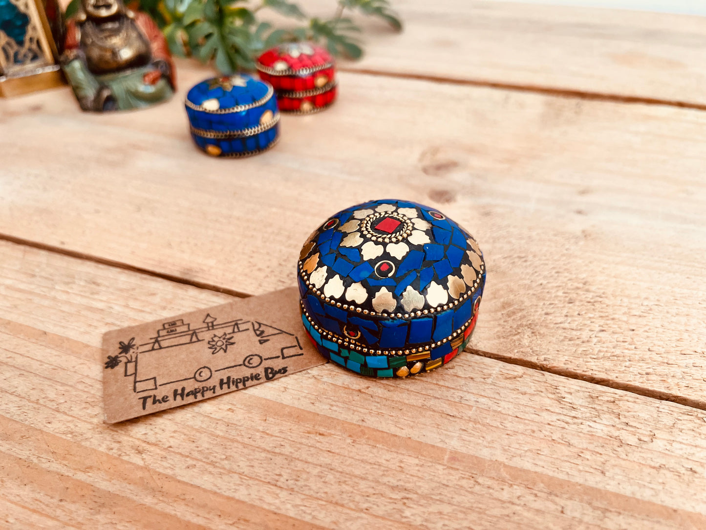 Mini Mosaic Metal Trinket Keepsake Box