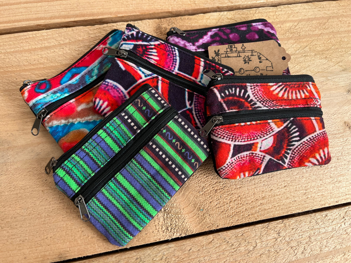 Colourful Hippie Purse Coin Purse Wallet Boho