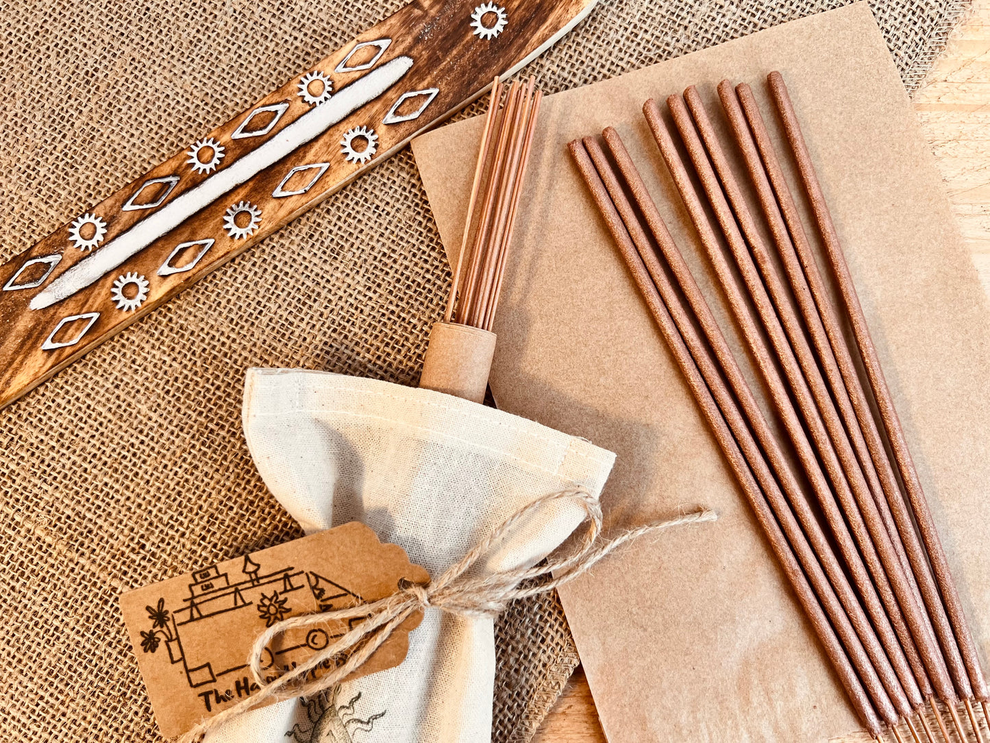 Rose & Orange Blossom Incense Sticks – Hand Dipped Floral Aromatherapy for Relaxation  Meditation Long UK Handmade