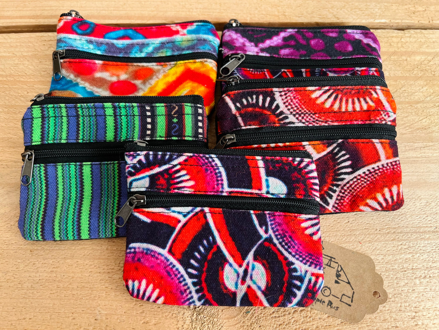 Colourful Hippie Purse Coin Purse Wallet Boho