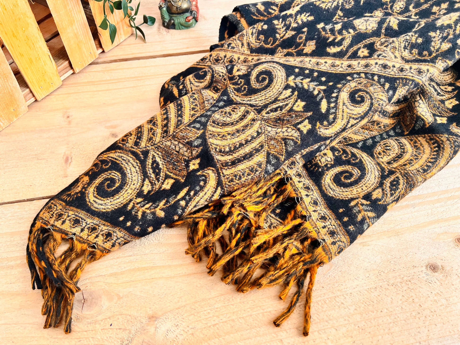 Ethically Sourced Boho Sofa Bed Throw Tassel Blanket 