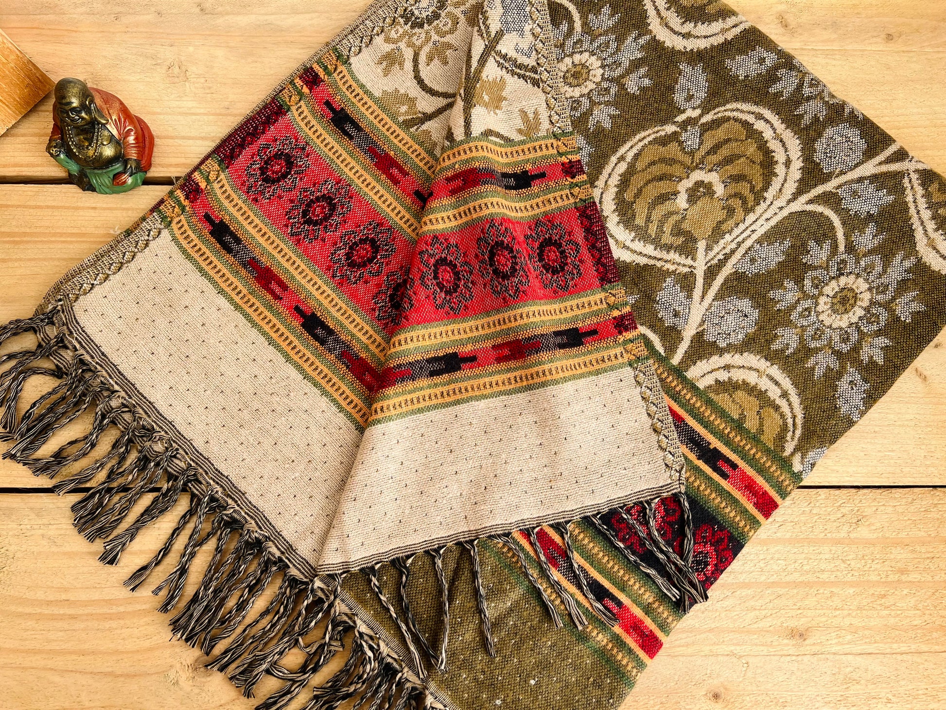 Decorative bohemian blanket handmade 
