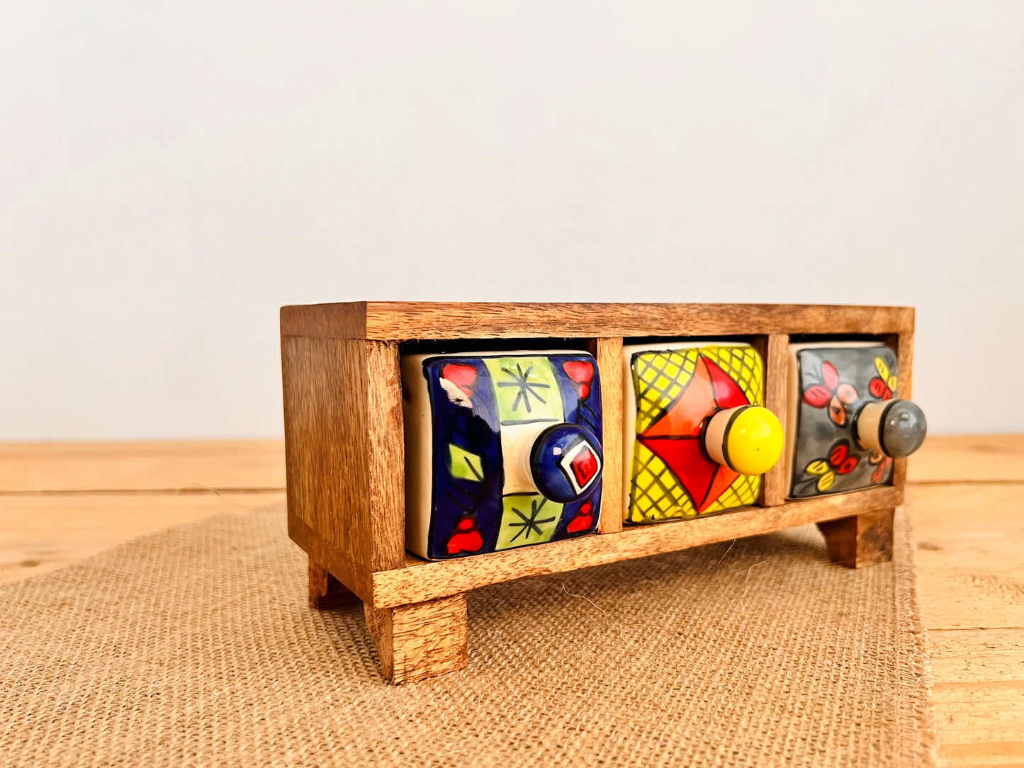 Mini Chest Of Drawers Bohemian Ceramic Storage