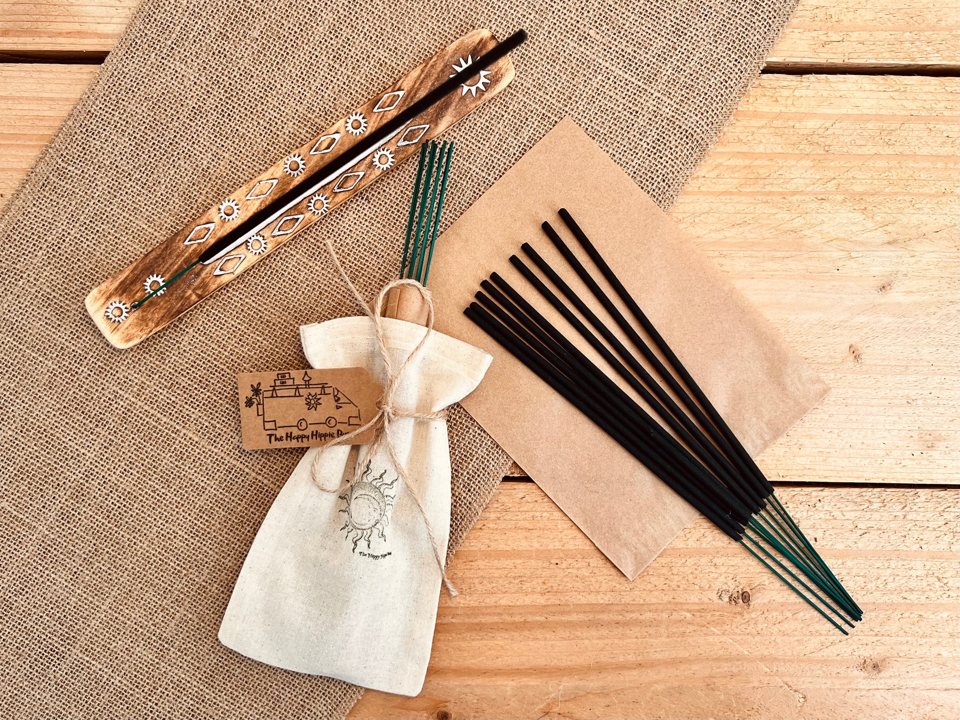 Handmade Fair Trade Hand Dipped Incense Sticks Long Slow Burn Premium Incense Joss Sticks Nordic Forest Plastic Free Packaging Vegan Gift 