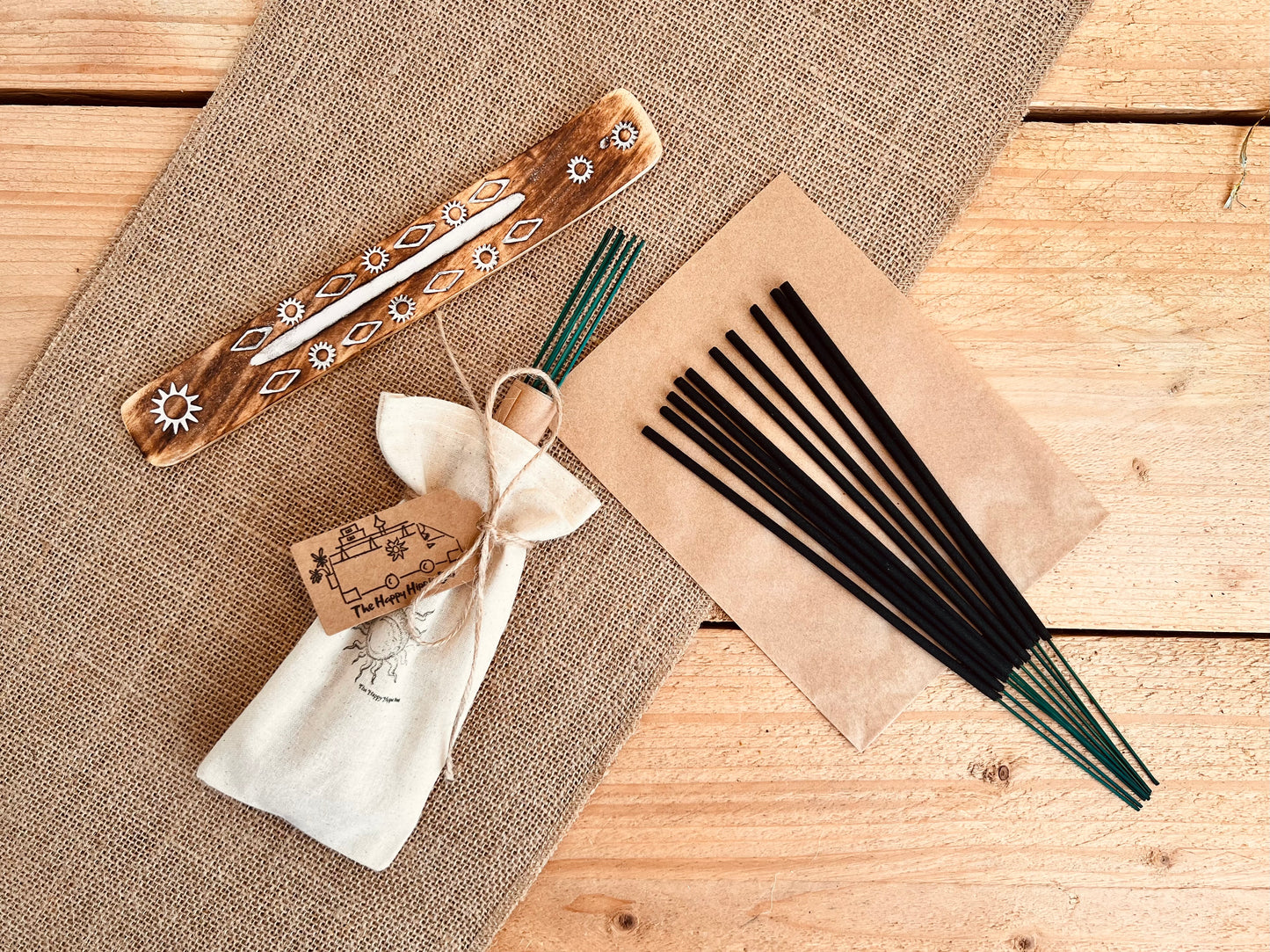 Handmade Fair Trade Hand Dipped Incense Sticks Long Slow Burn Premium Incense Joss Sticks Nordic Forest Plastic Free Packaging Vegan Gift 
