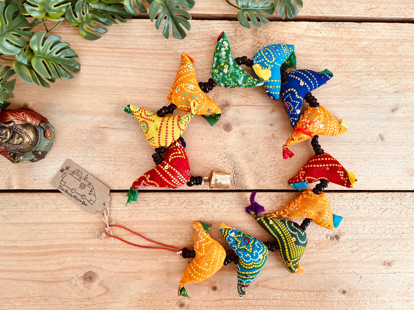 Hanging Fabric Tota Bird Bells - Traditional Indian Decoration