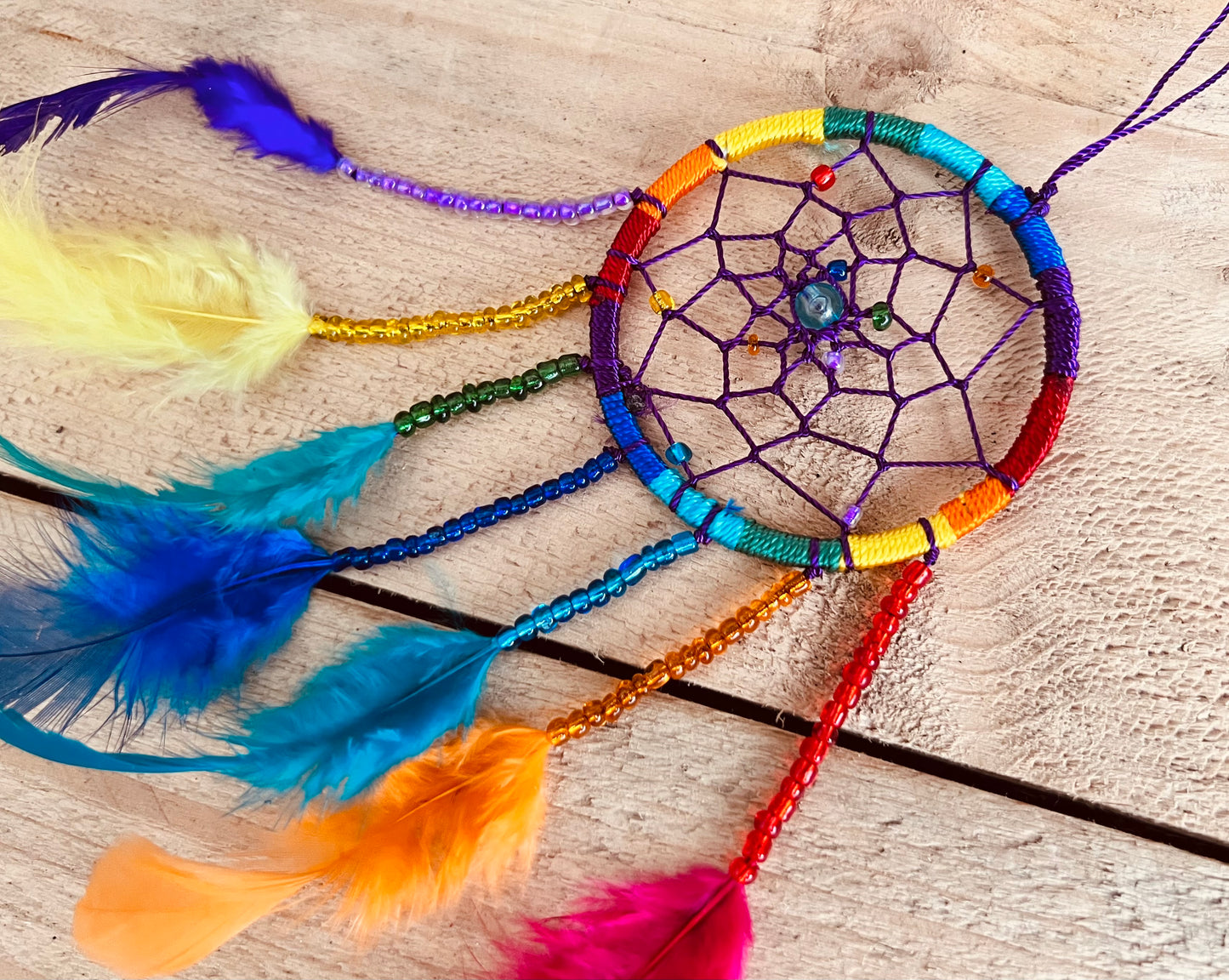 mini beaded dream catcher