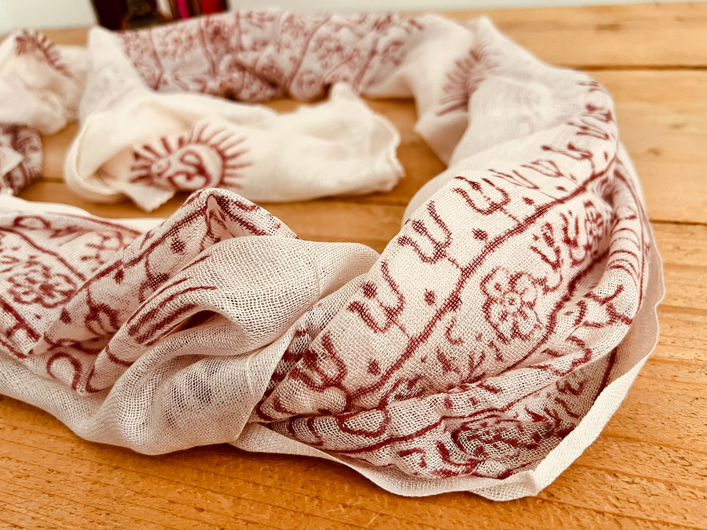 Prayer Print Boho Scarf