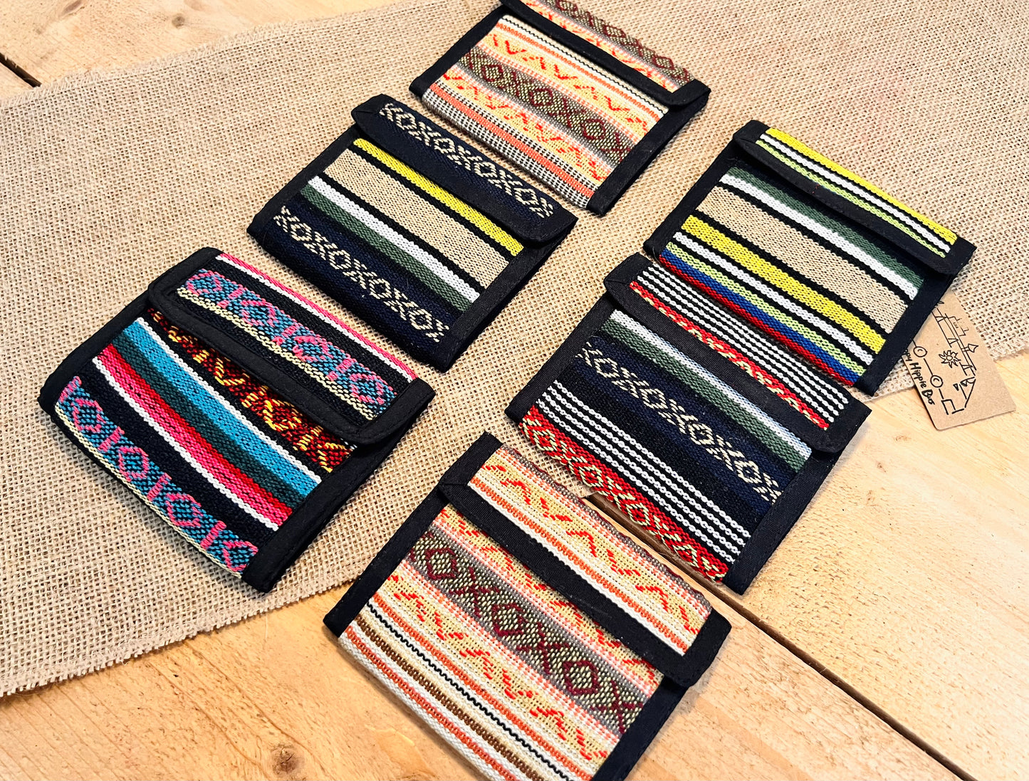 Hand Woven Recycled Cotton Hippie Wallet