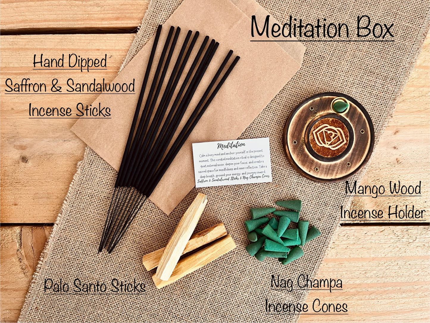Incense Gift Box, Positivity, Meditation, Self Care, Cleansing Letter Box Gift
