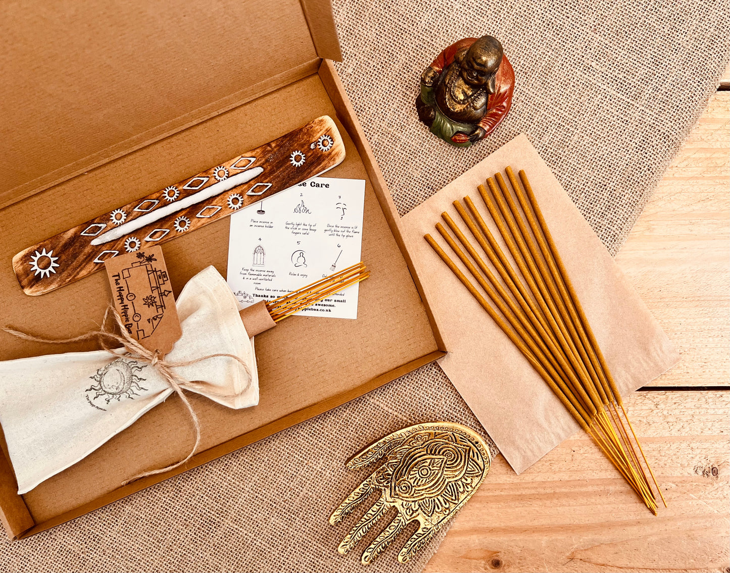 Golden Amber Premium Incense Sticks – Hand Dipped, Plastic-Free, Slow 1 Hour Burn