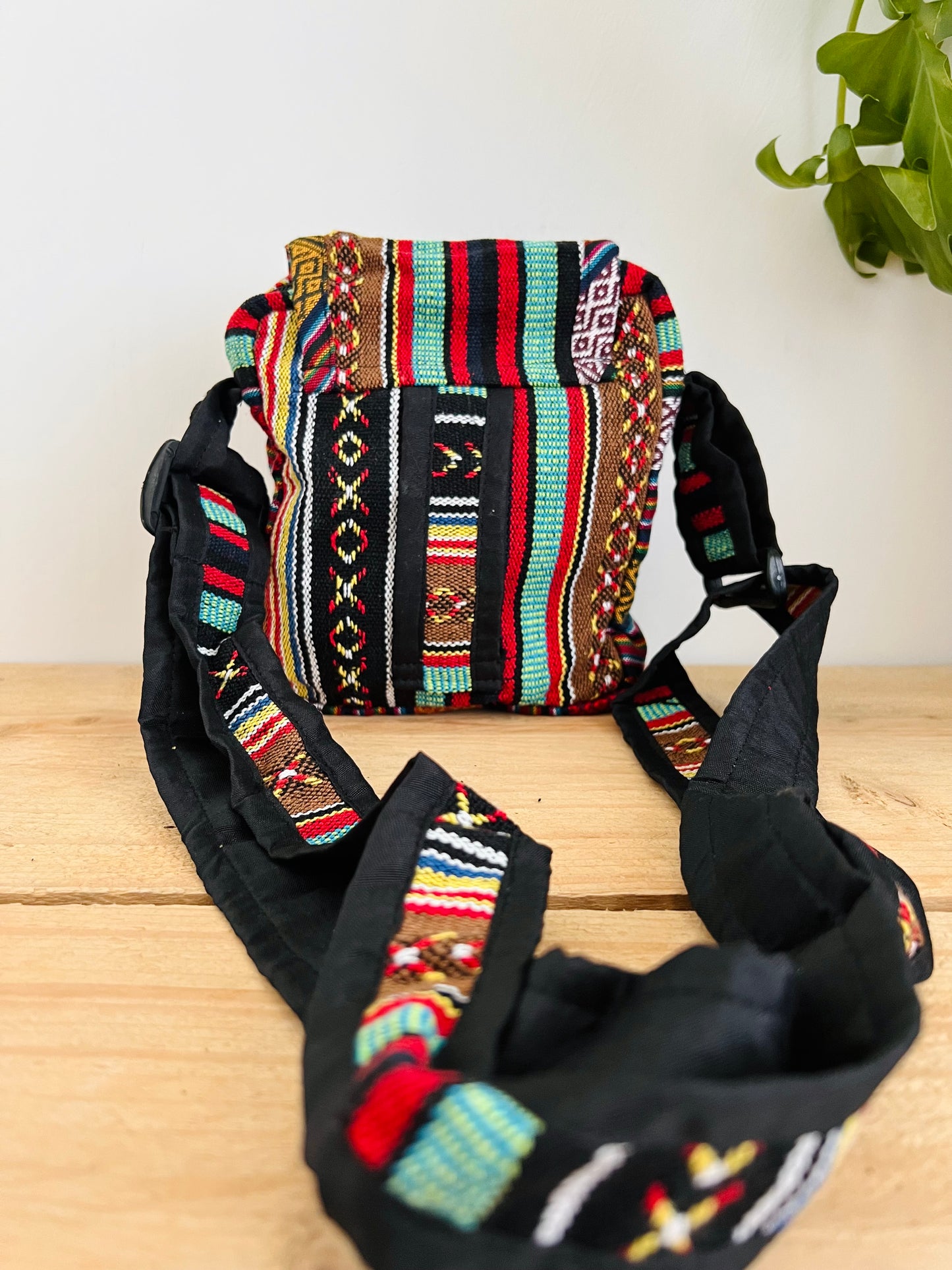 Handmade Fair Trade Ethically Sourced Cotton Hippie Bohemian Shoulder Passport Bag Holiday Travel Money Bag 