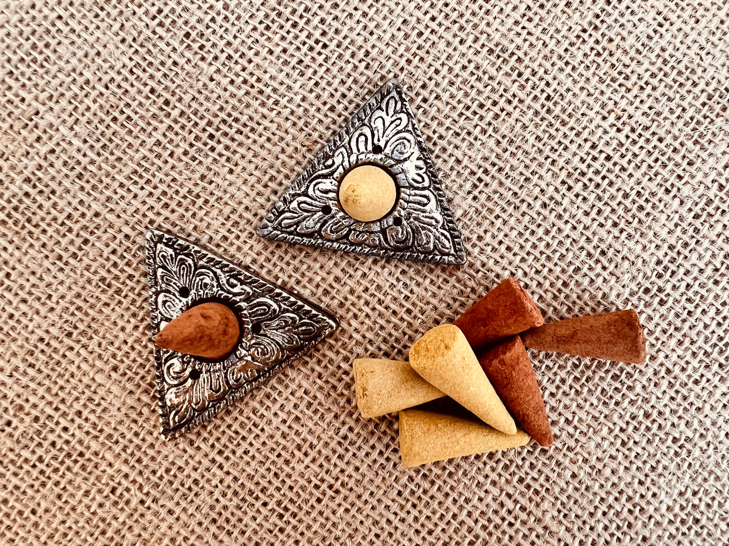 Mini Silver Incense Cone Holder