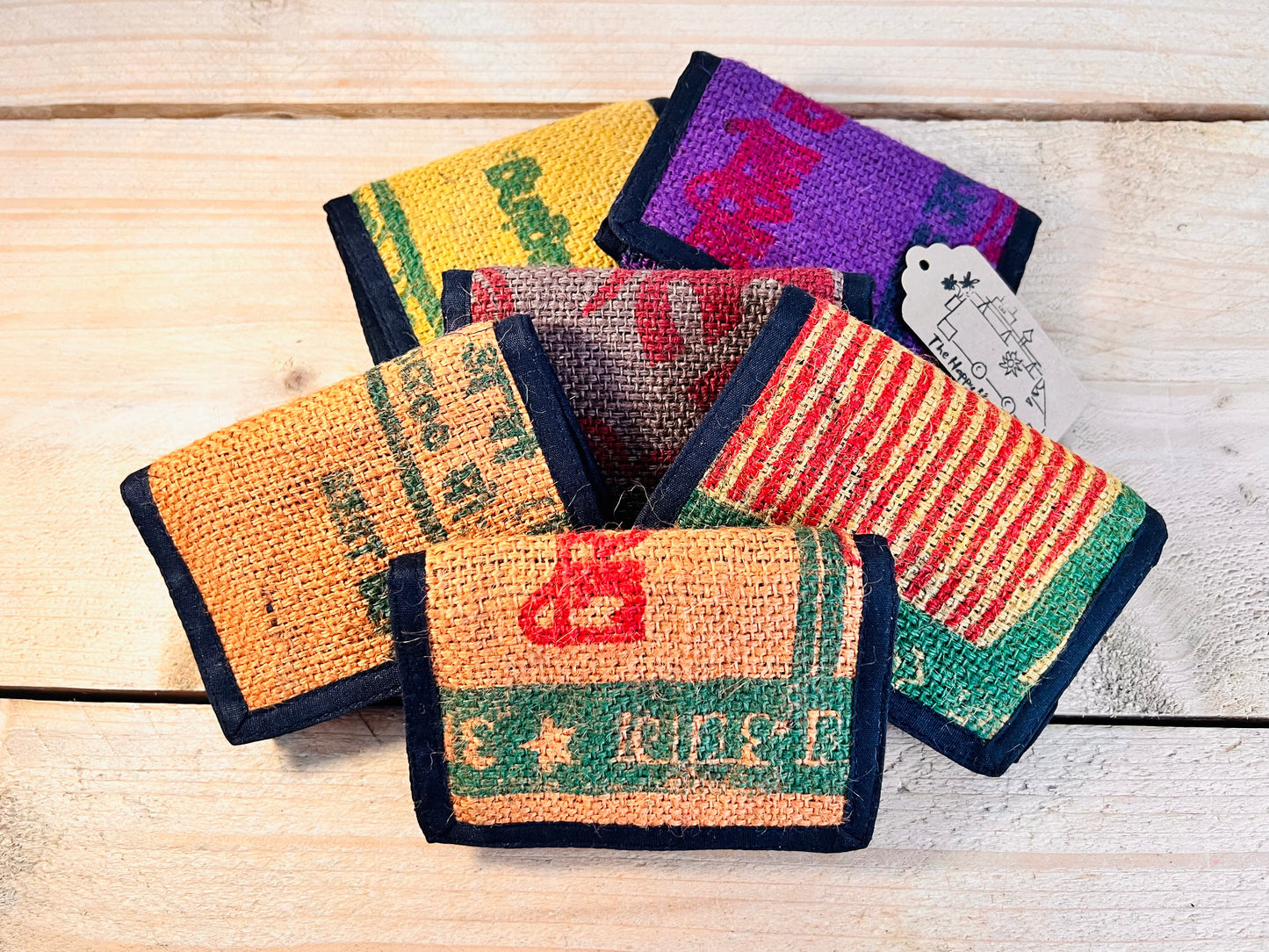 Bohemian Recycled Rice Sack Wallet