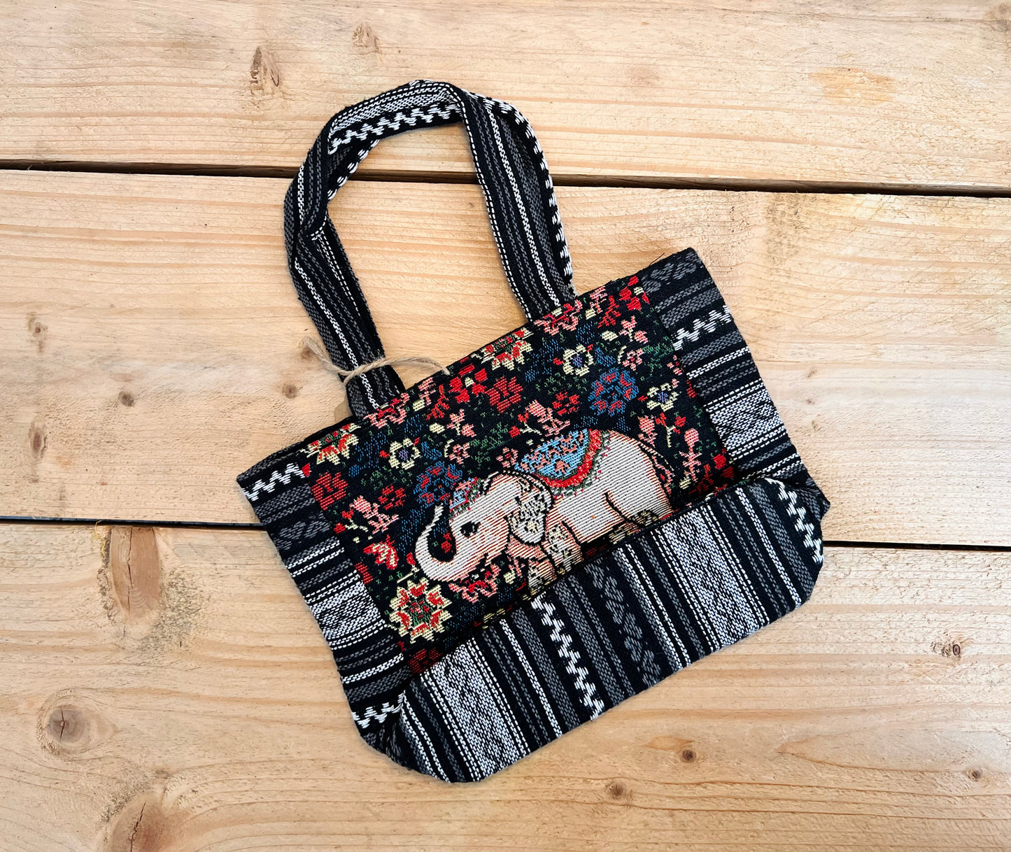 Elephant Print Handbag Bohemian Style