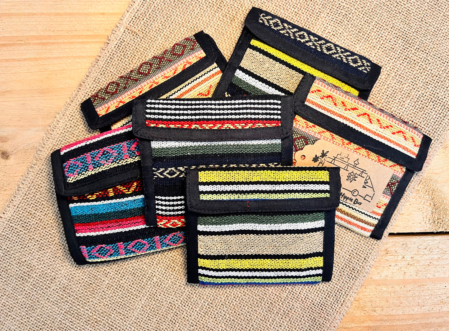 Hand Woven Recycled Cotton Hippie Wallet
