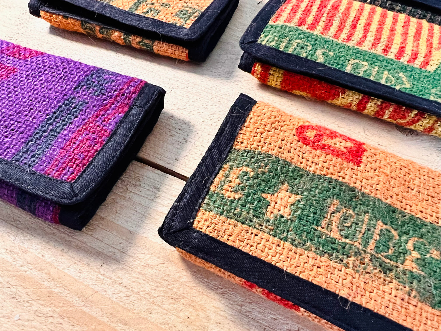 Bohemian Recycled Rice Sack Wallet