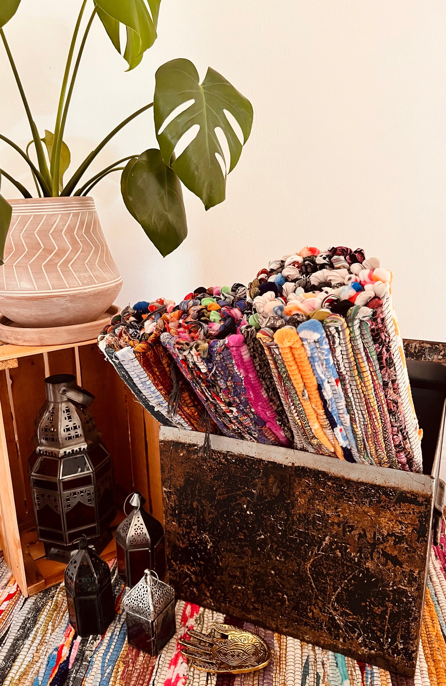 Fair trade rag rug runner