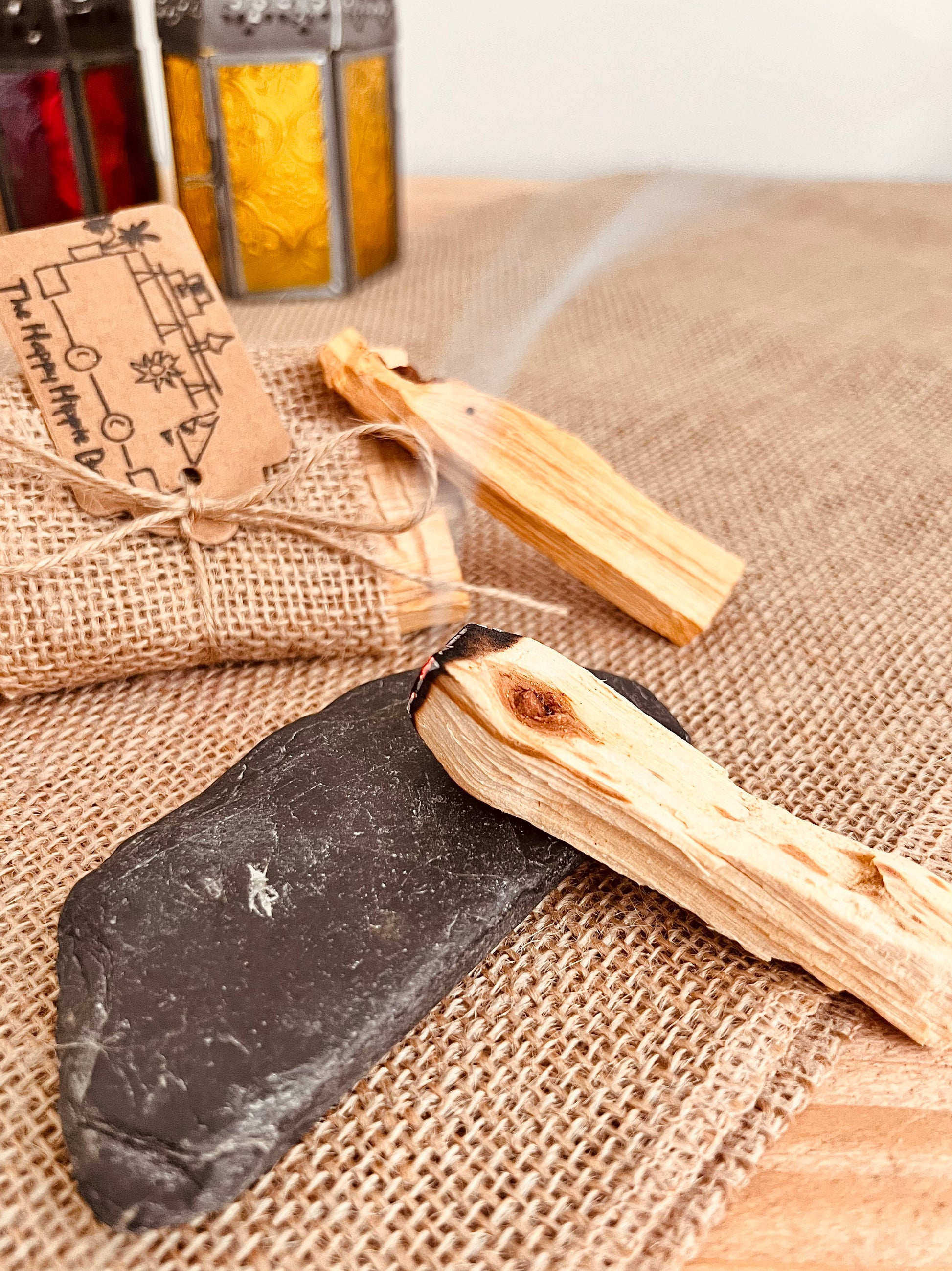 Natural wooden Palo Santo wood incense sticks, handmade natural purifying Holy Wood Santo sticks, hand wrapped plastic free incense home fragrance yoga meditation incense