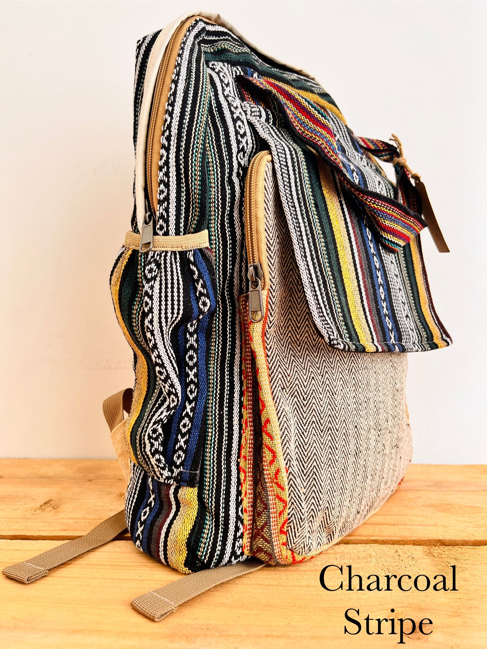 Handmade Fair Trade Ethically Sourced Bohemian Hippie Backpack 