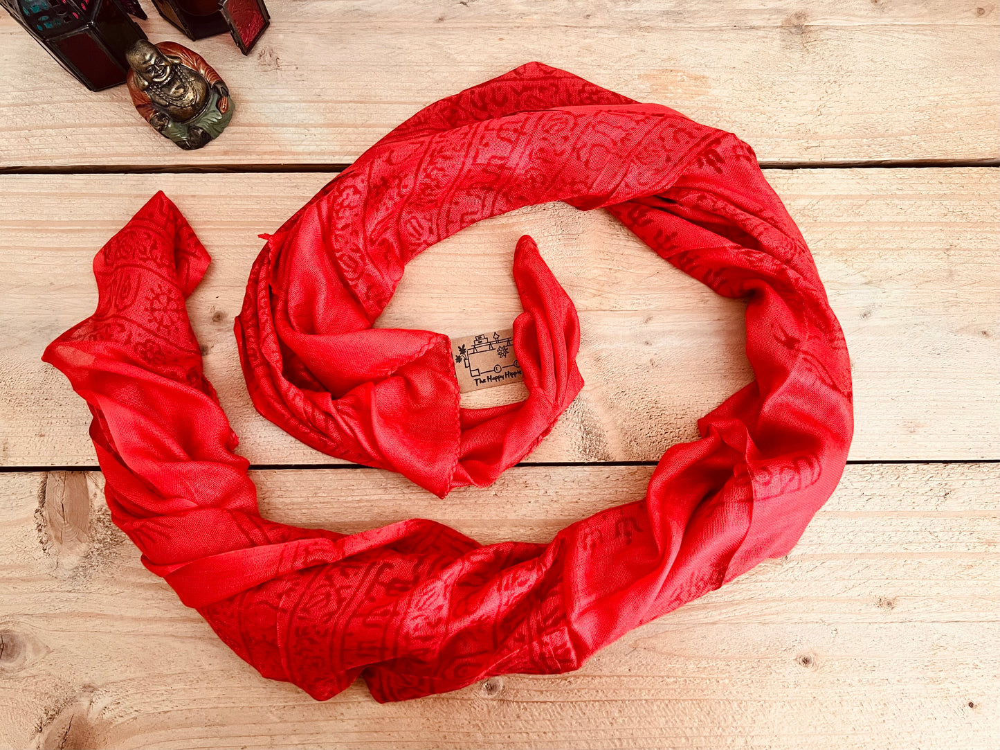 Prayer Print Boho Scarf
