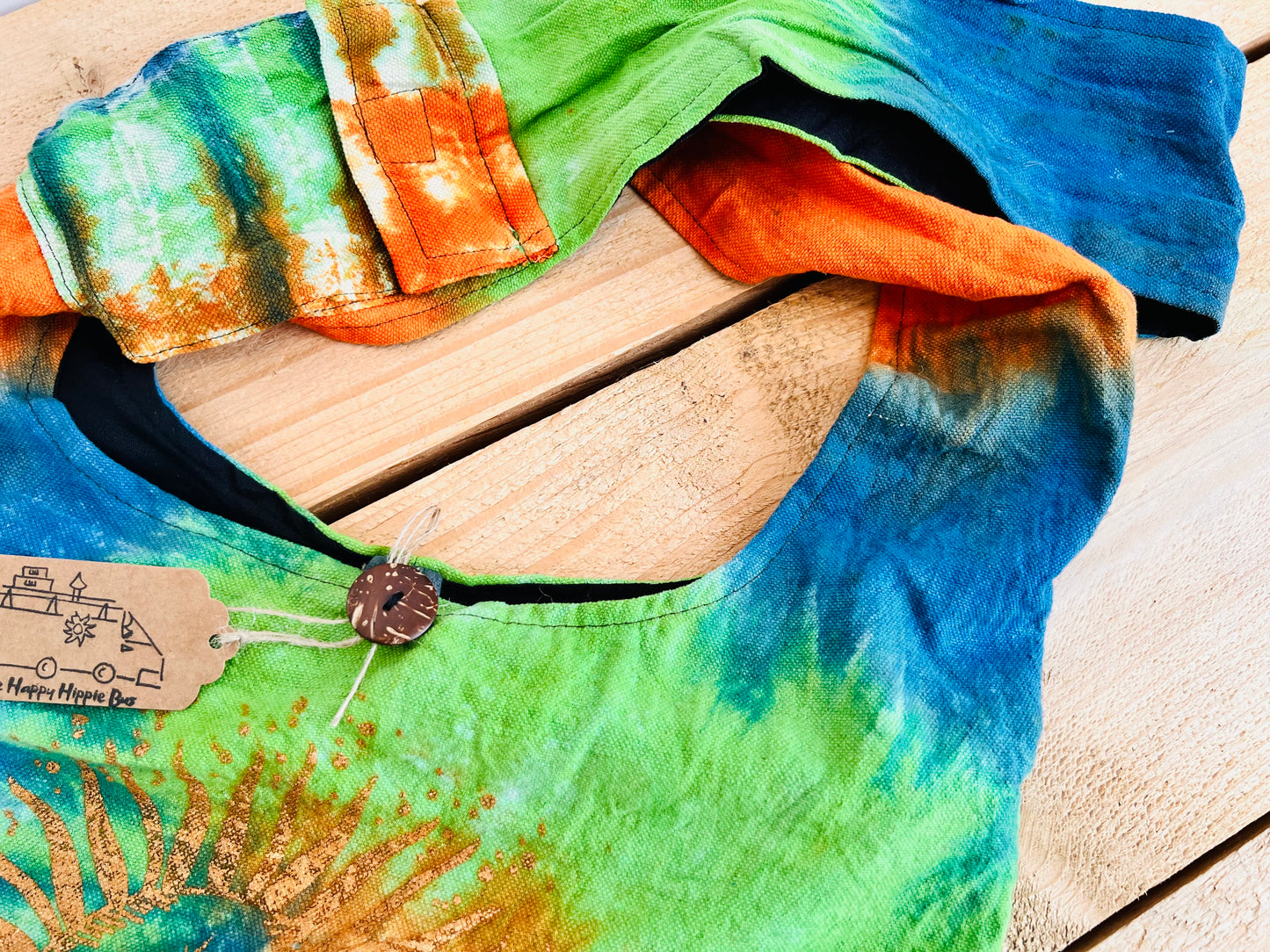 Sun Print Tie-Dye Shoulder Bag