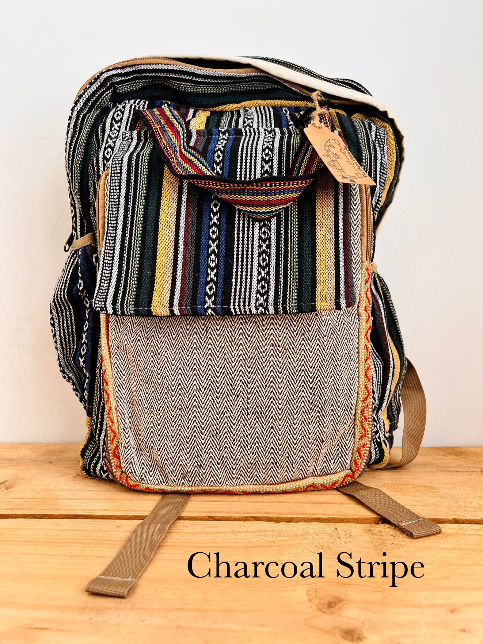 Handmade Fair Trade Ethically Sourced Bohemian Hippie Backpack 