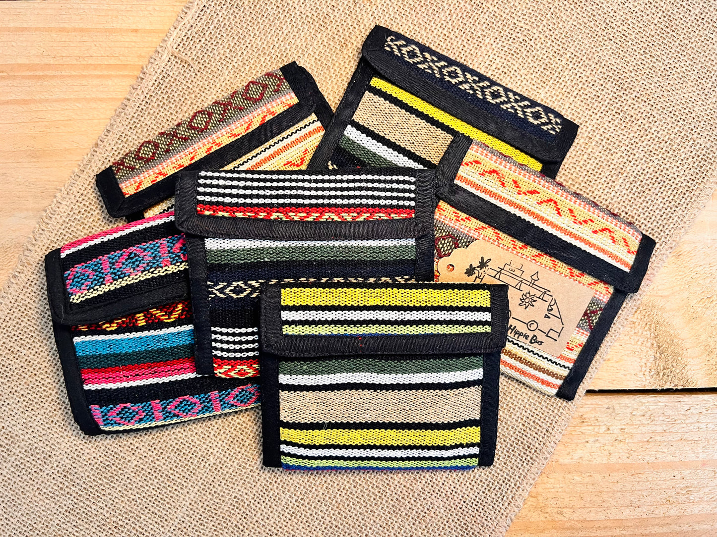 Hand Woven Recycled Cotton Hippie Wallet