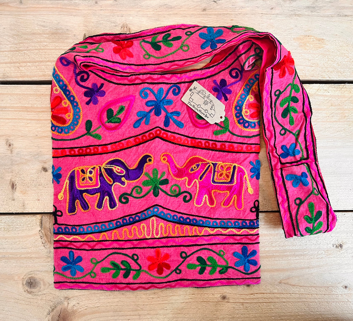 Bohemian Hippie Shoulder Bag Hand Embroidered