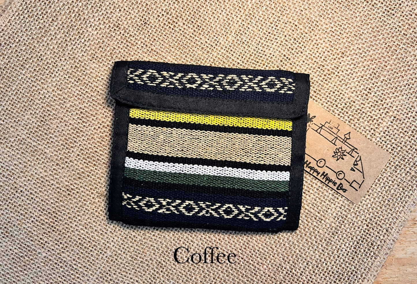 Hand Woven Recycled Cotton Hippie Wallet