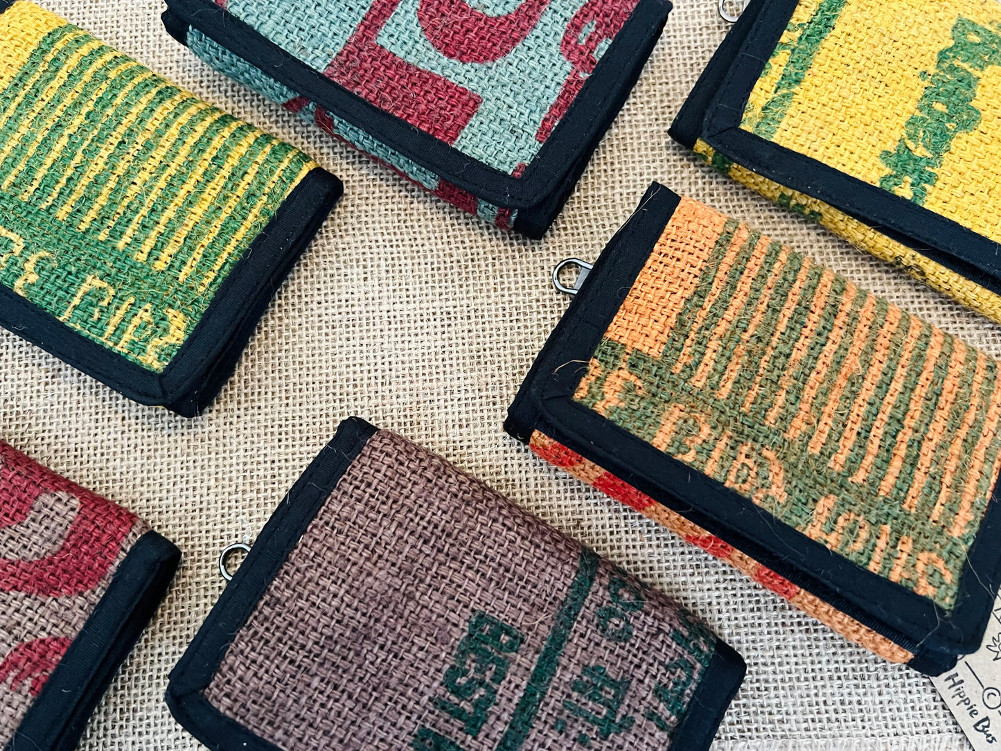 Bohemian Recycled Rice Sack Wallet