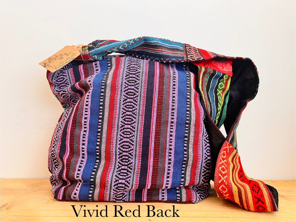 Gheri Patchwork Bohemian Hippie Shoulder Bag Mushroom Design