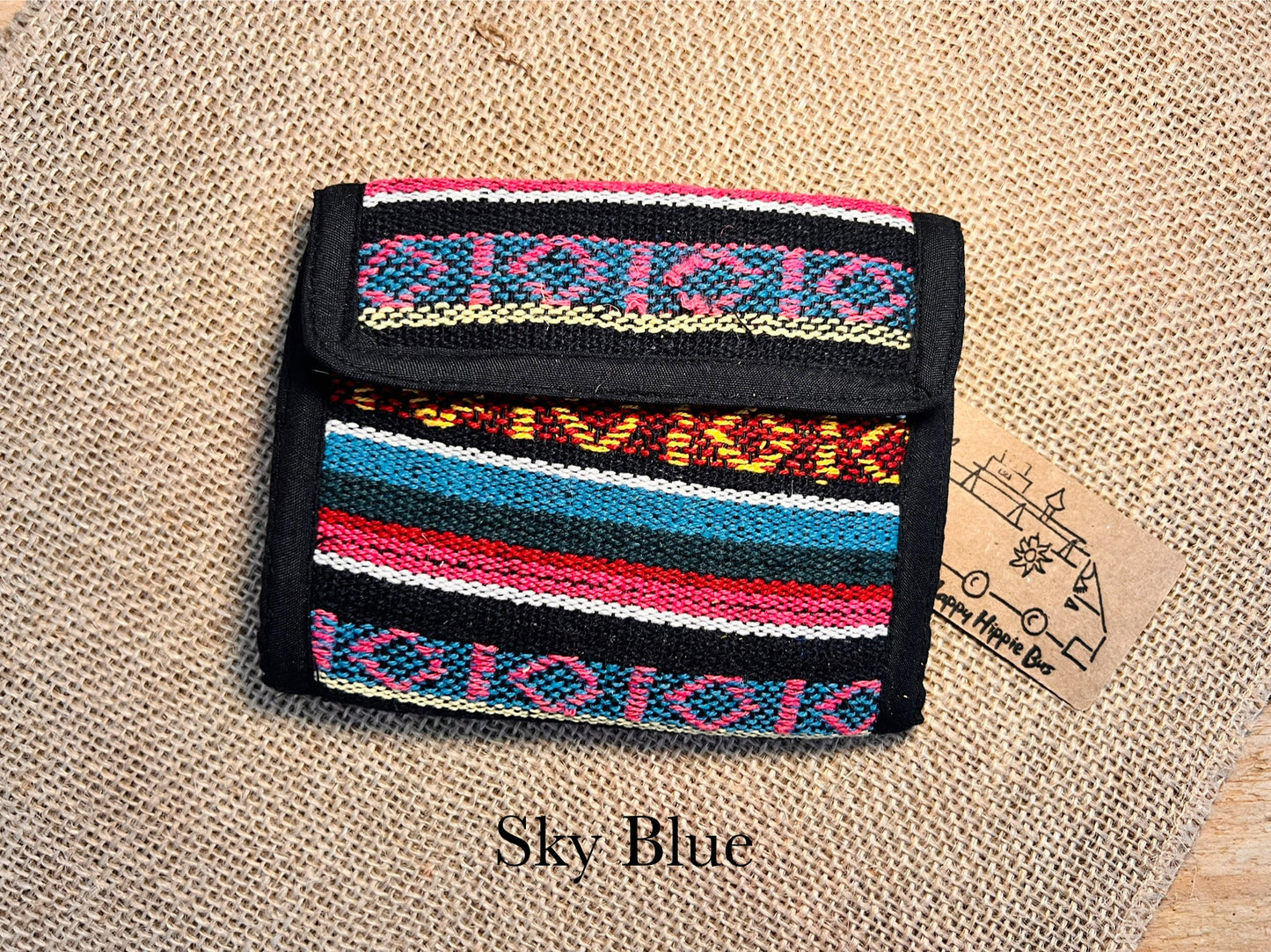 Hand Woven Recycled Cotton Hippie Wallet