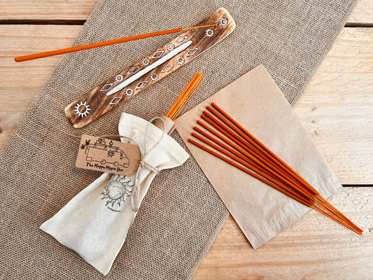 Orange zest incense sticks, hand dipped vibrant scented incense sticks, handmade, fair trade home fragrance incense sticks
