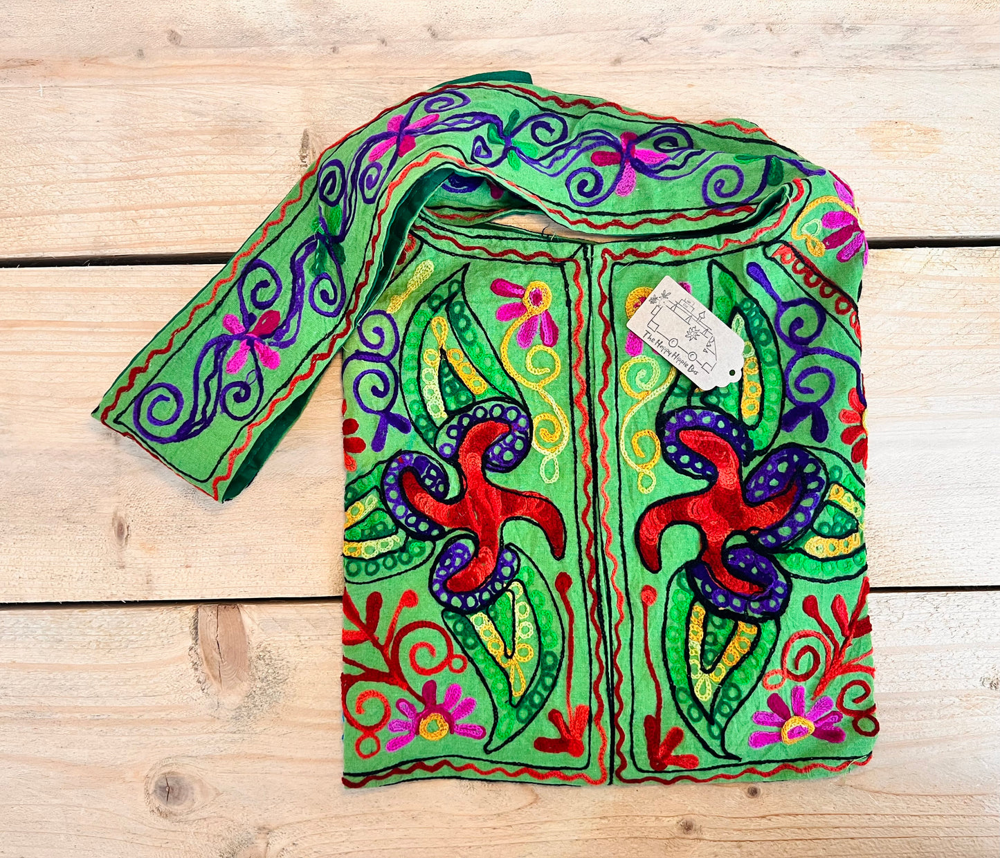 Bohemian Hippie Shoulder Bag Hand Embroidered