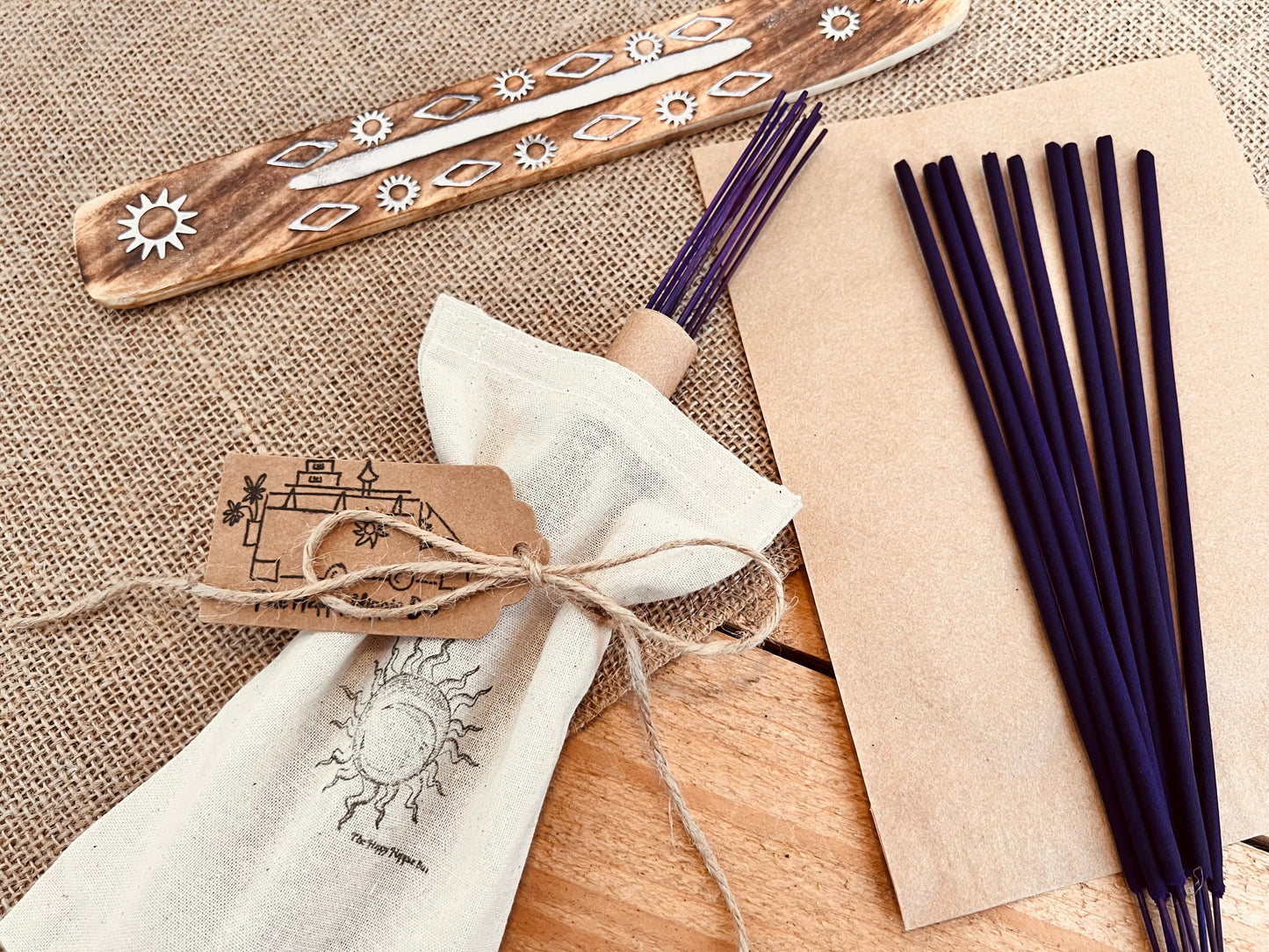 Wild Fig & Vine - Fruity Floral Premium Incense Sticks - Hand Dipped, Plastic-Free, Slow 1 Hour Burn