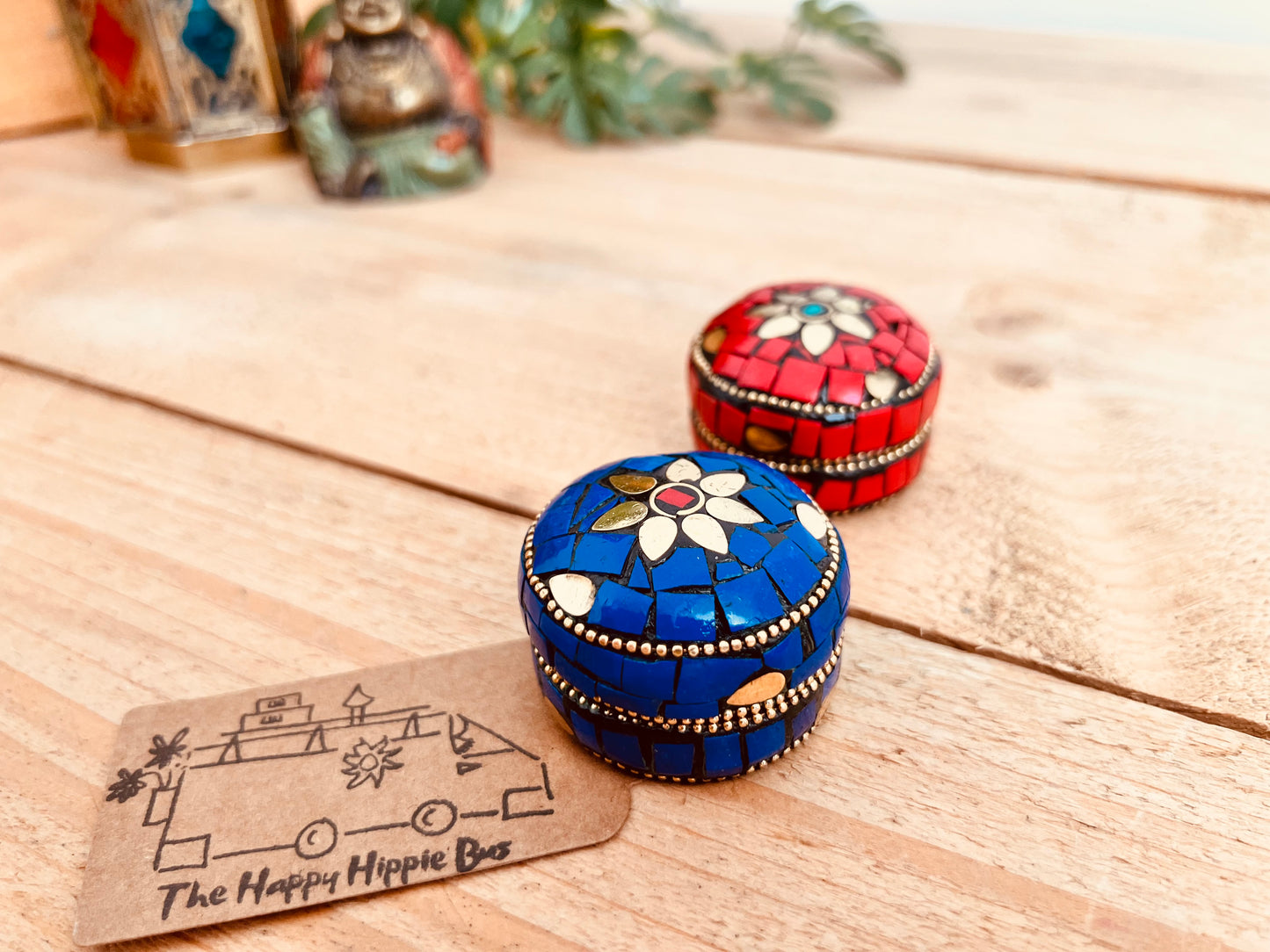 Mini Mosaic Metal Trinket Keepsake Box