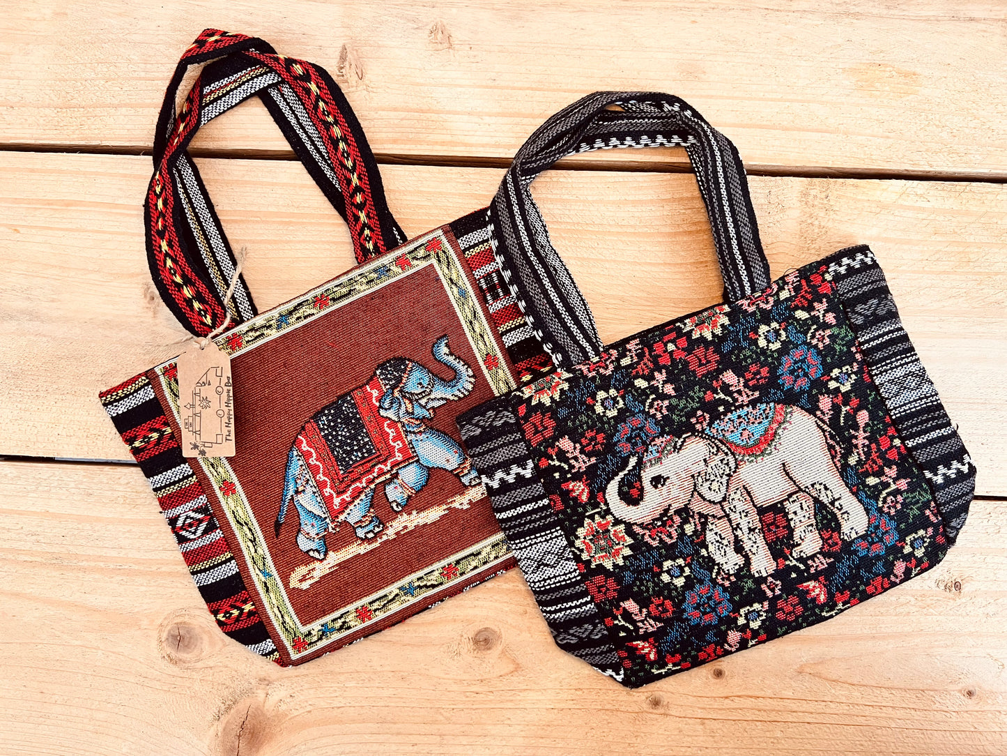 Elephant Print Handbag Bohemian Style