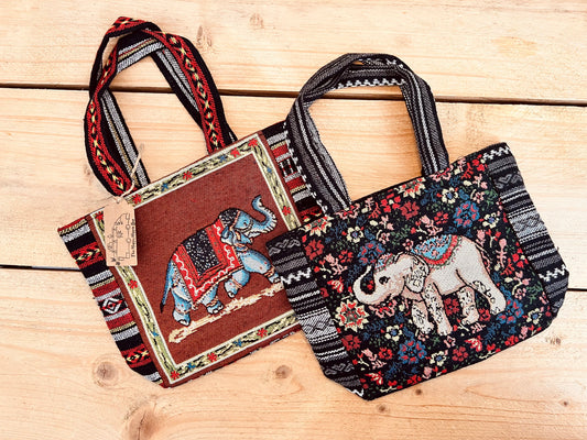Elephant Print Handbag Bohemian Style