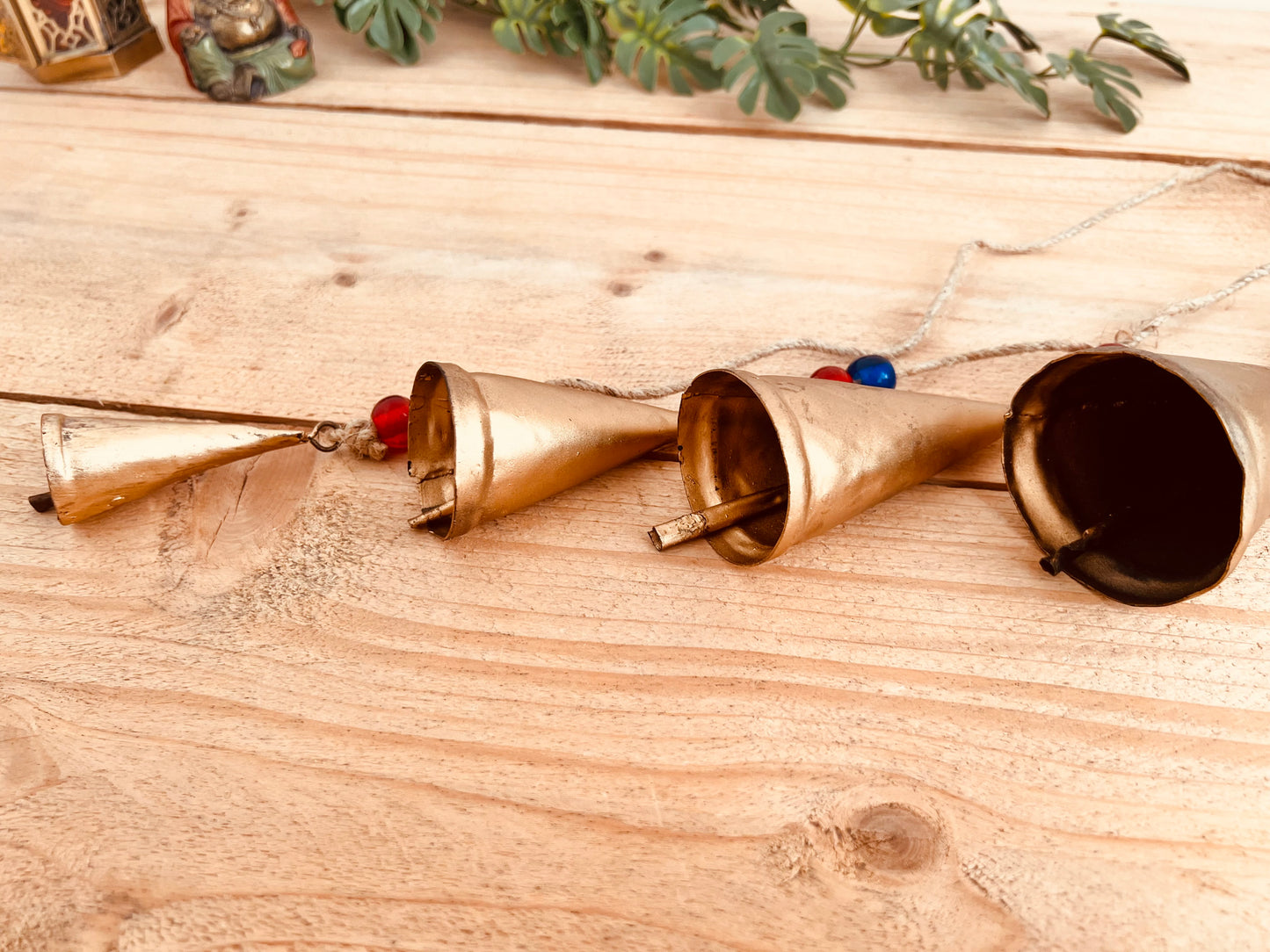 Indian String of Bells - Cone Cow Bell Large Wind Chime