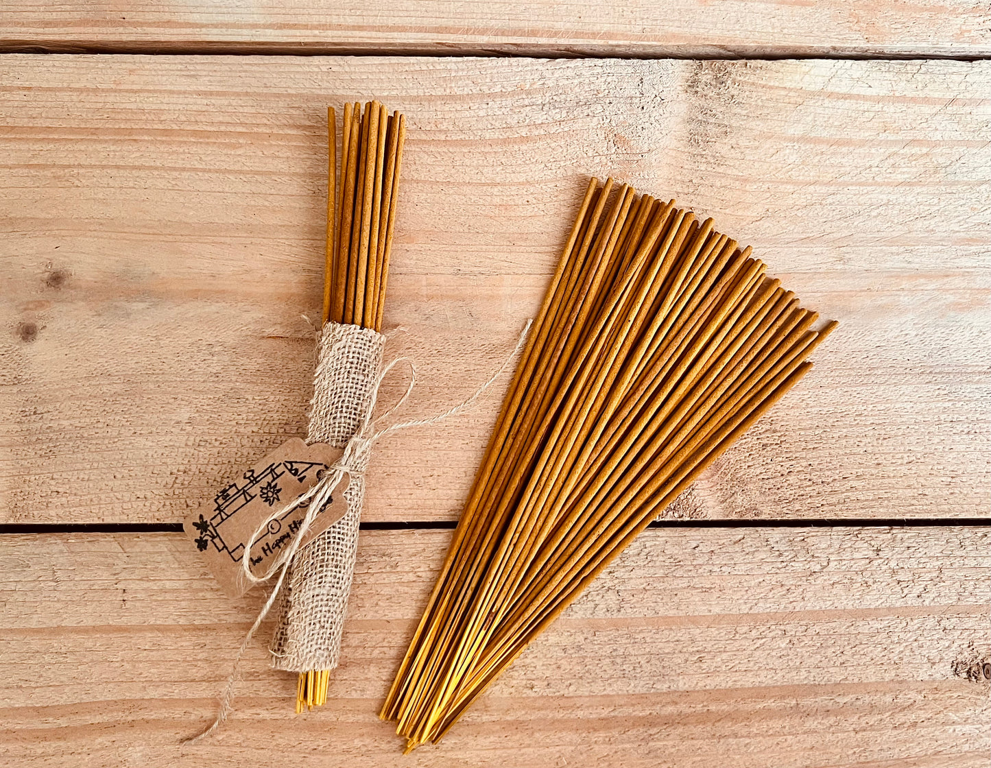 Handmade fair trade citronella summer yellow incense sticks incense holder ash catcher set plastic free eco incense