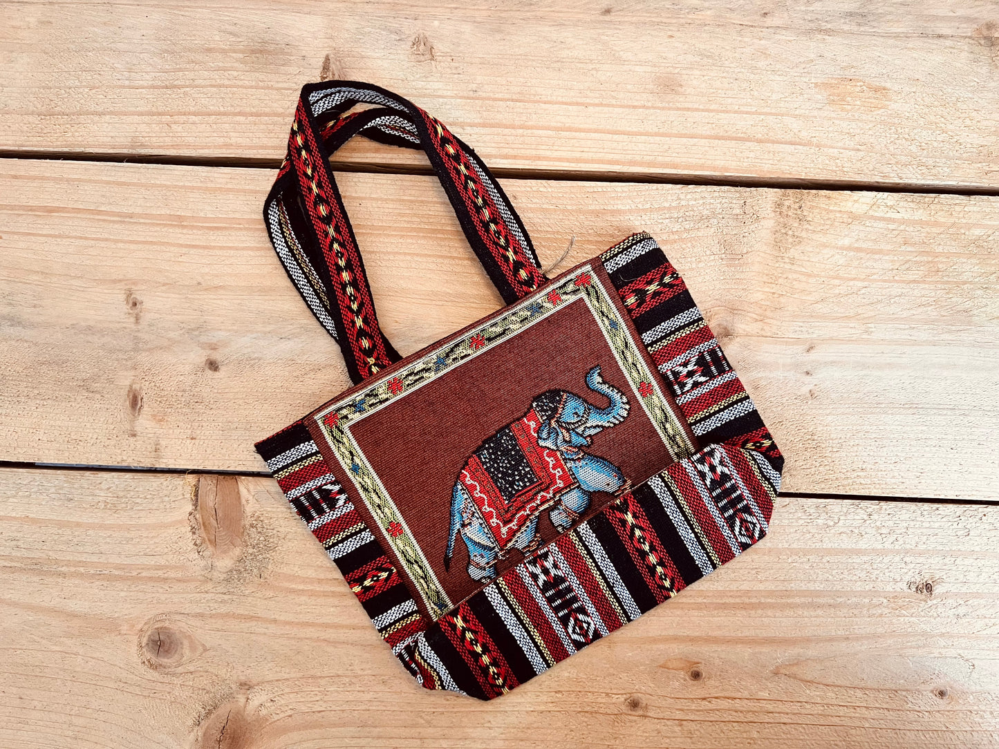 Elephant Print Handbag Bohemian Style