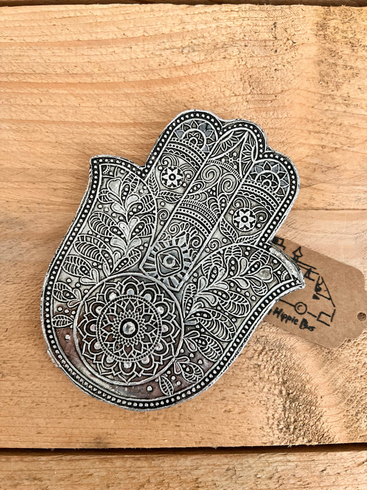 SECONDS Silver Hamsa Hand Incense Stick Holder